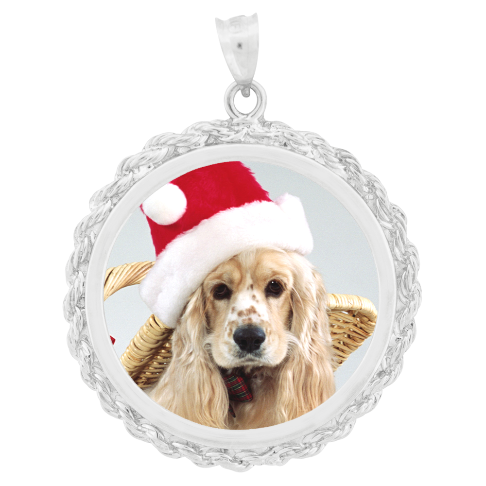 Round Rope Pendant - Sterling Silver