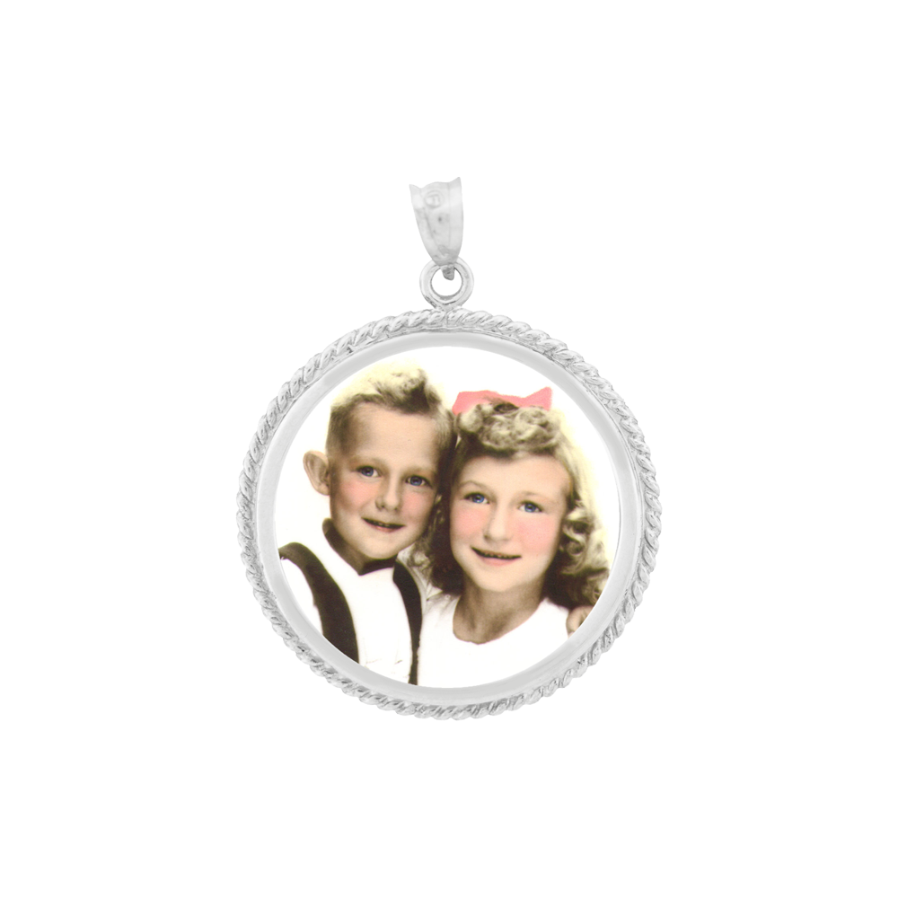 Small Round Twist Pendant - Sterling Silver