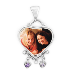 Heart Mother's Pendant - Sterling Silver