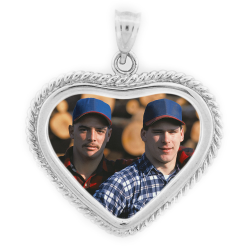 Small Heart Twist Pendant - Sterling Silver