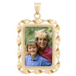Rectangle Ribbon Pendant 