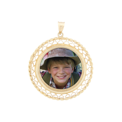 Small Round Filigree Pendant
