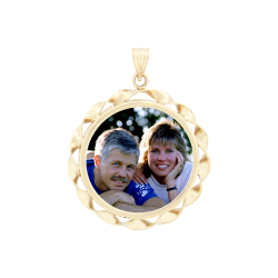Small Round Ribbon Pendant