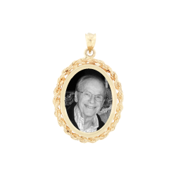 Small Oval Rope Pendant