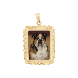 Small Rectangle Rope Pendant