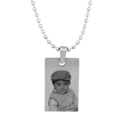 Petite Dog Tag - Stainless Steel